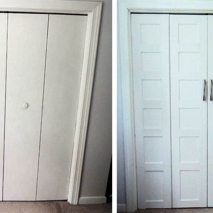 Closet Door Makeover - from Plain to Panel