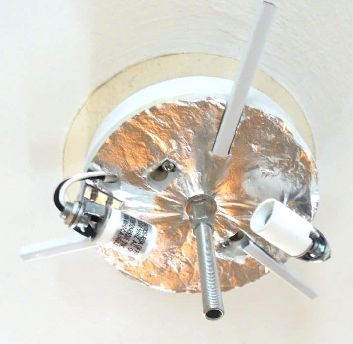 New fixture base with two light bulb sockets