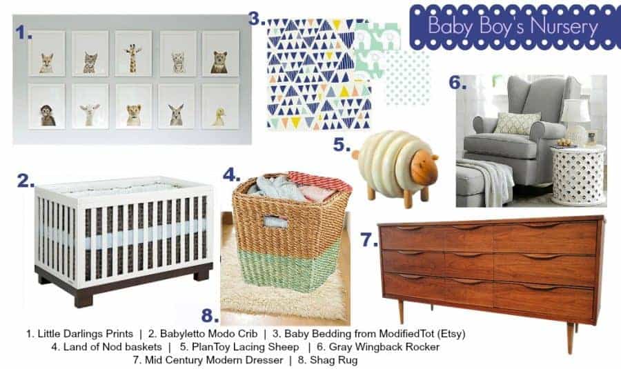 Our baby boy nursery mood board and inspiration for our baby's nursery