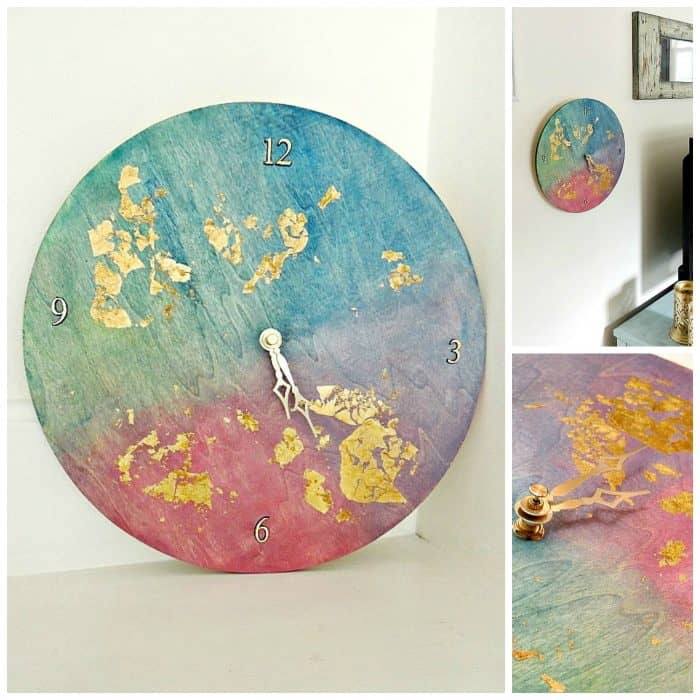 Here's how to make a gorgeous DIY watercolor clock in just a few simple steps! It brightens up any wall in your home.