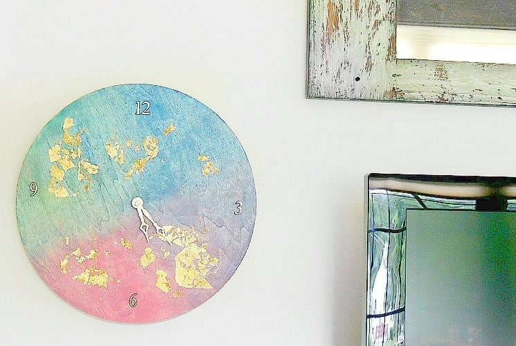 This colorful watercolor clock is an easy and fun DIY project that brightens up even the most dull wall