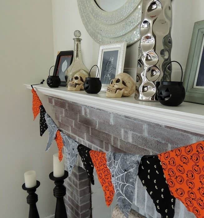 DIY Halloween Mantel Scarf - Jenna Kate at Home