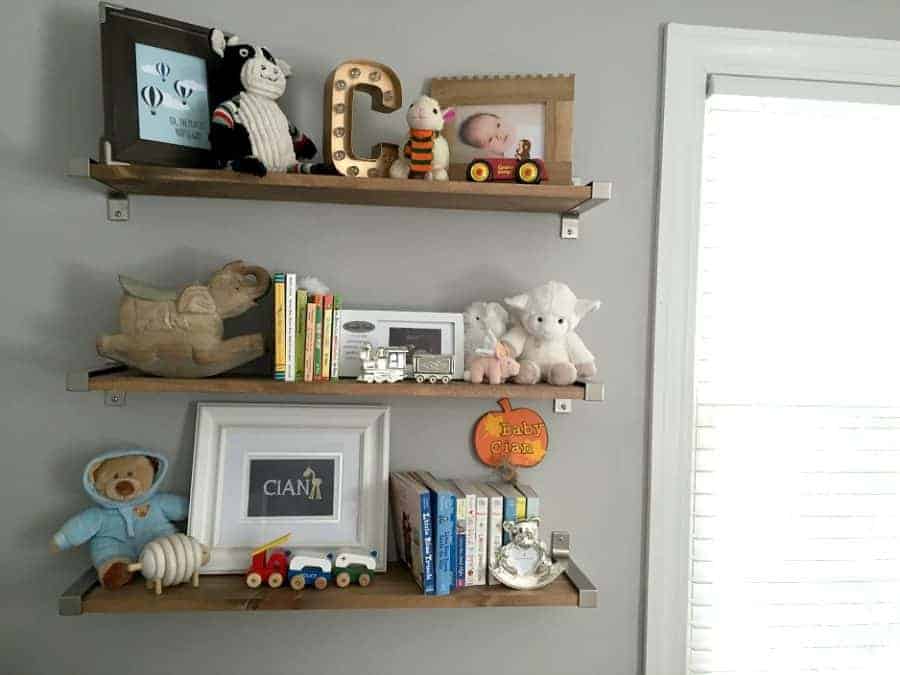 rustic ikea hack shelves