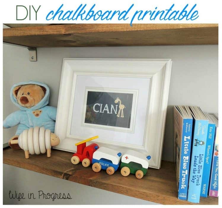 DIY chalkboard printable
