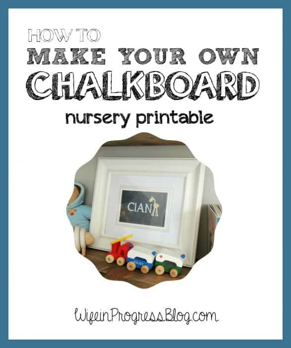 DIY Chalkboard Nursery Printable Jenna Kate at Home