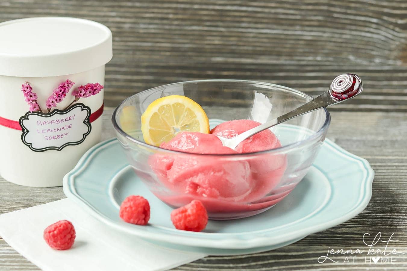 Raspberry sorbet without an ice cream maker