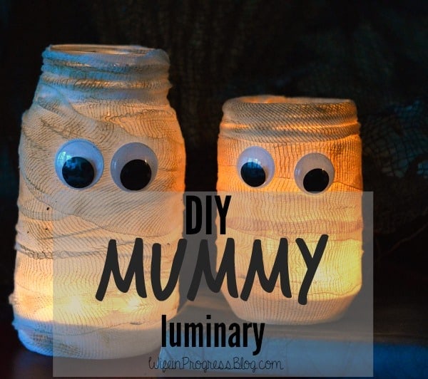 DIY Halloween Mummy Luminary