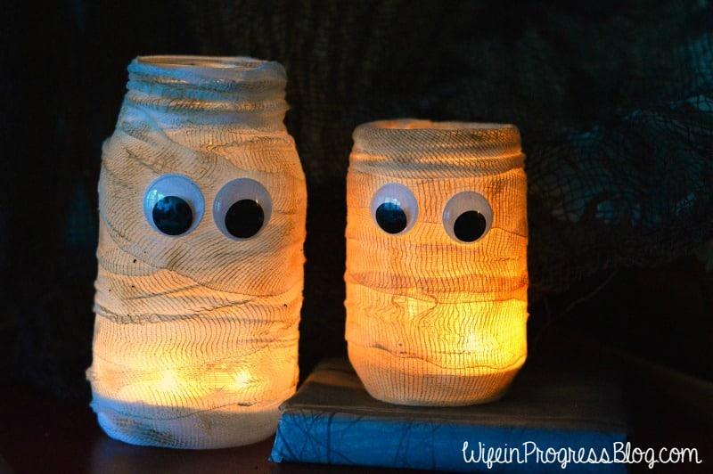 DIY Halloween Mummy Luminary