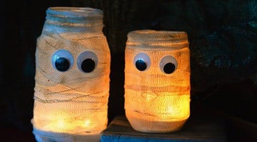 Learn to Make a Mason Jar Mummy Luminary