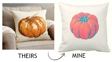 Pottery Barn Knock-Off Painted Pumpkin Pillow