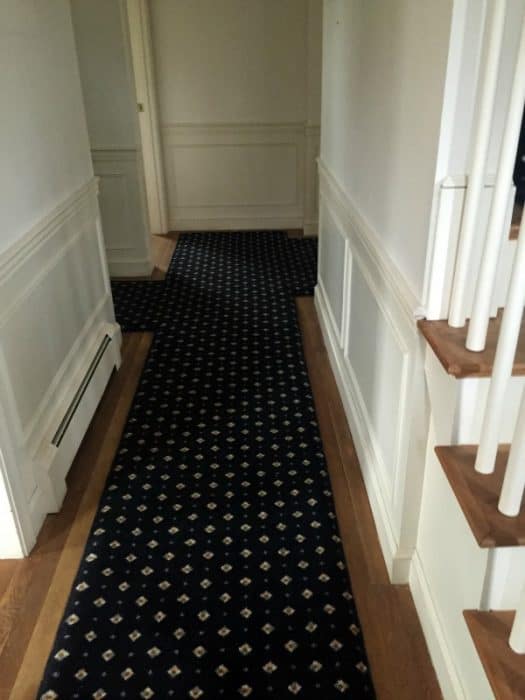 White oak hardwood flooring in hallway