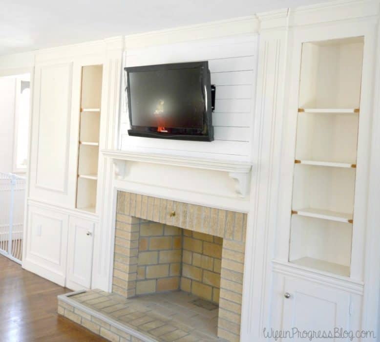 Planked Wall Over The Fireplace Jenna Kate at Home