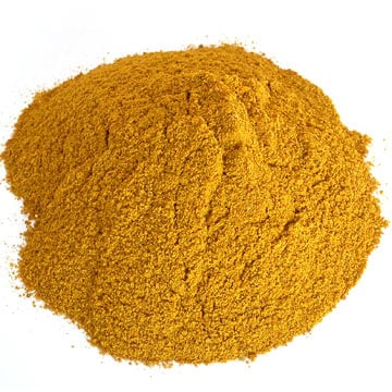 Corn Gluten Meal (an orange powder)