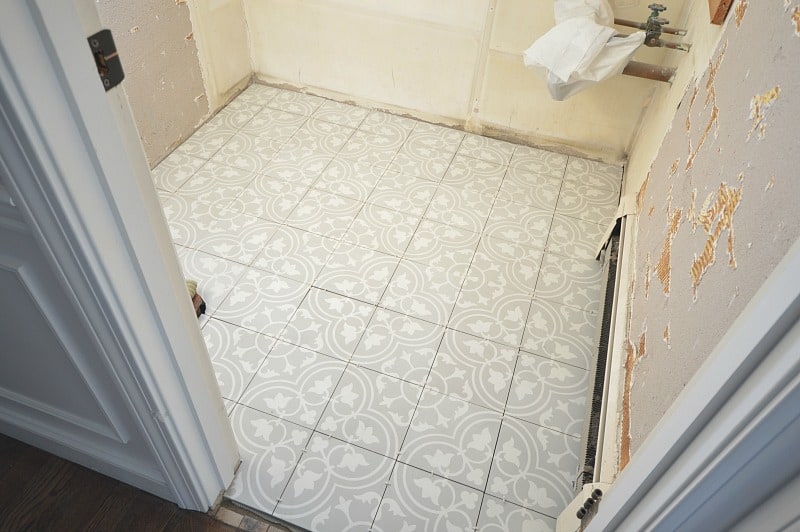 One Room Challenge Week 2 - Cement Tile Floors Installed