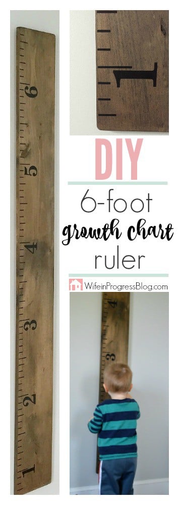What a fun idea! This 6 ft life size ruler is the perfect growth chart for my kid's bedroom! And only $25 to make? That's awesome!