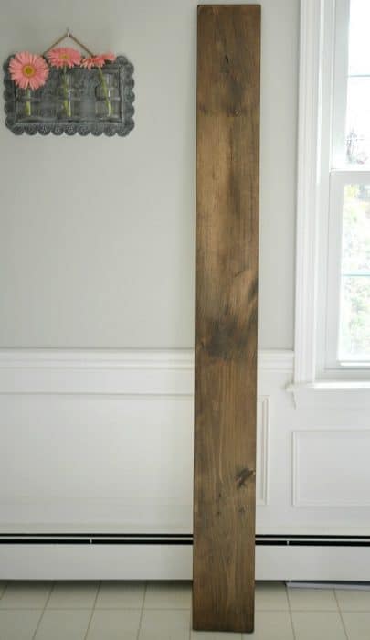 Stained wood for life size ruler