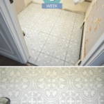 Bathroom makeover flooring week 3