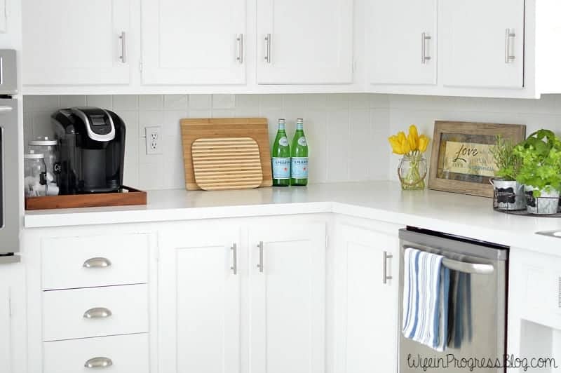 My all-white kitchen looked great, except for the old, grimy tile grout that had aged to yellow