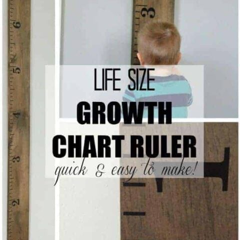 Life size growth chart ruler