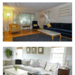 Living room makeover before and afters