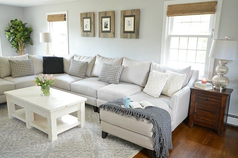 Neutral & Rustic Living Room Reveal | WifeinProgressBlog.com