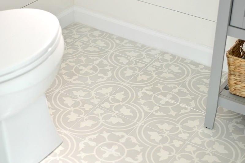 I want this tile! What an stunning powder room transformation!