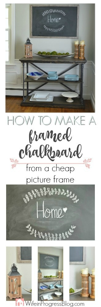 Post Title: How to Make a Framed Chalkboard from a Cheap Picture Frame