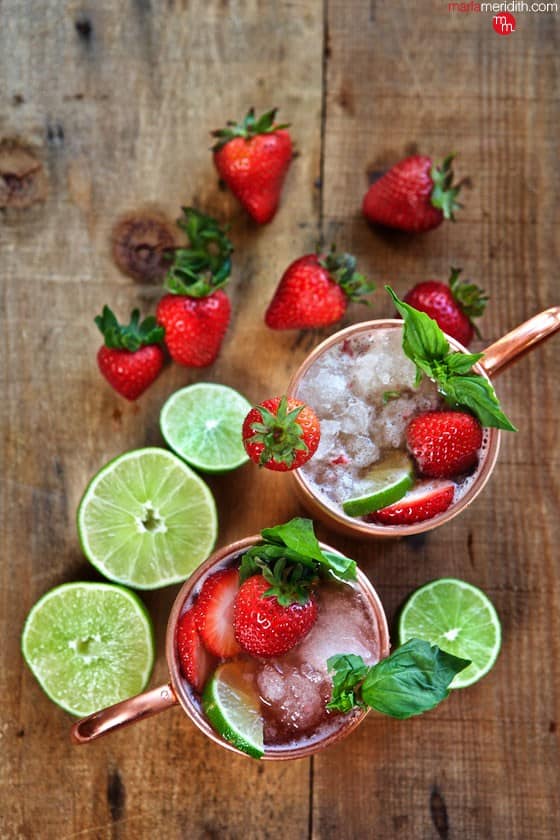 Try a strawberry moscow mule to cool you down this summer!