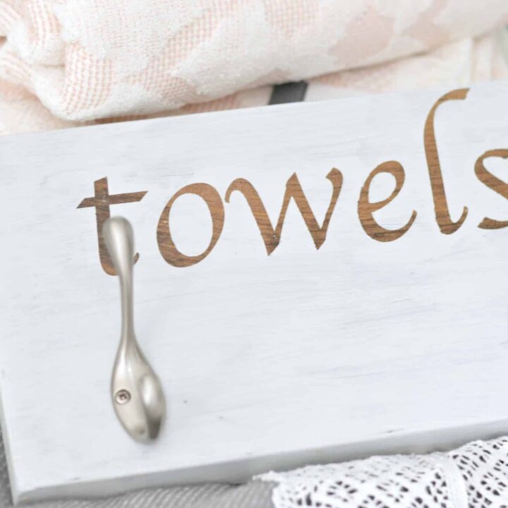 DIY towel hook rack