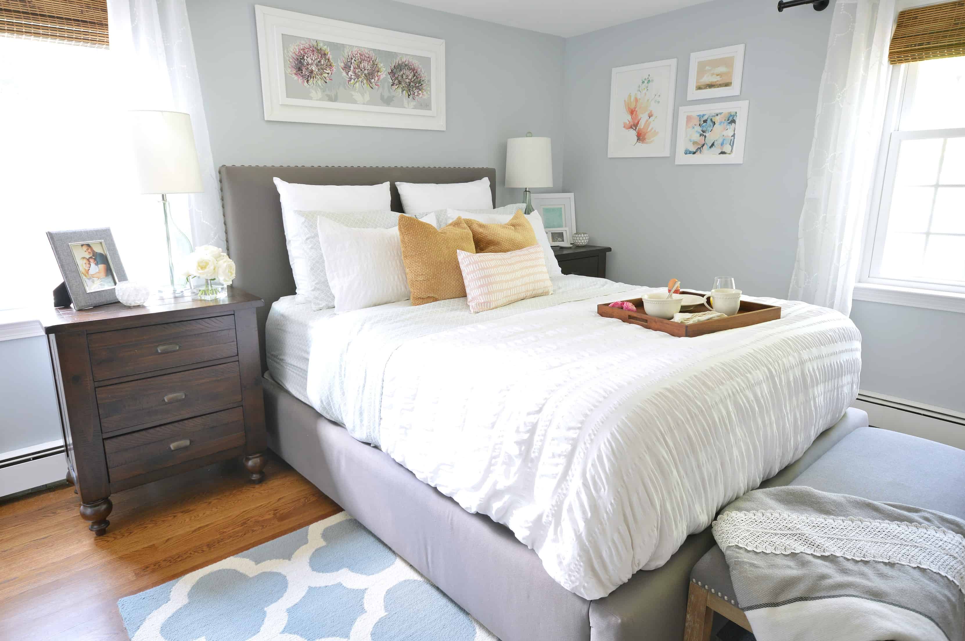 Blue bedroom paint color: Behr Light French Gray