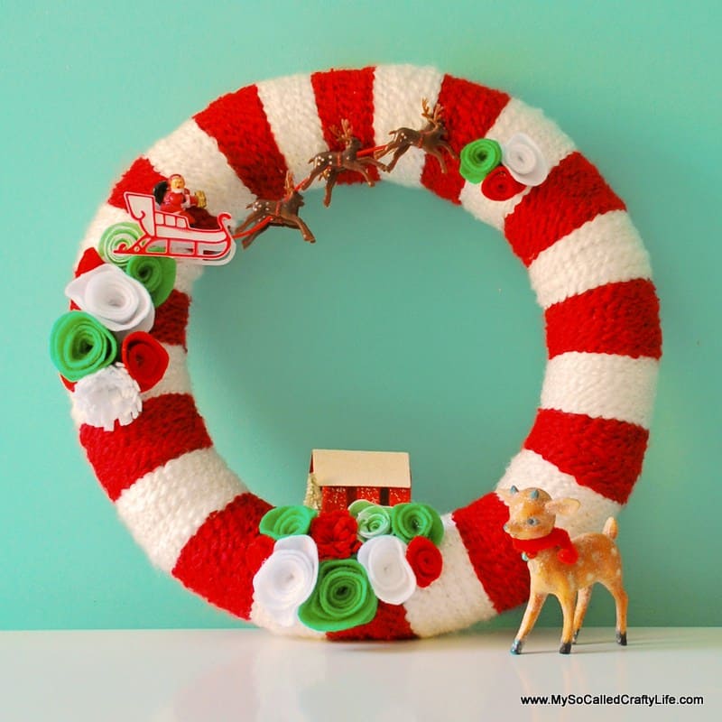 Retro christmas wreath - 21 of the best Christmas wreath tutorials