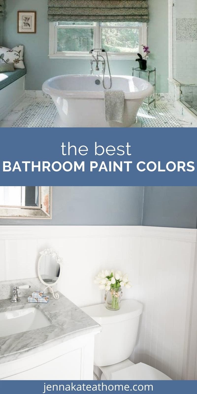 best bathroom paint colors pin