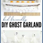 kid friendly easy ghost garland for halloween