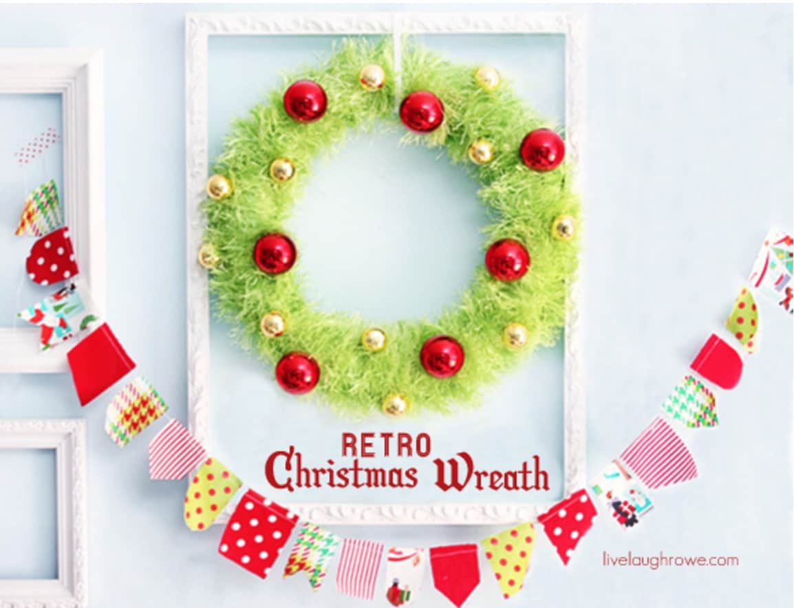 Retro Christmas Wreath - How to Make a Christmas Wreath tutorial
