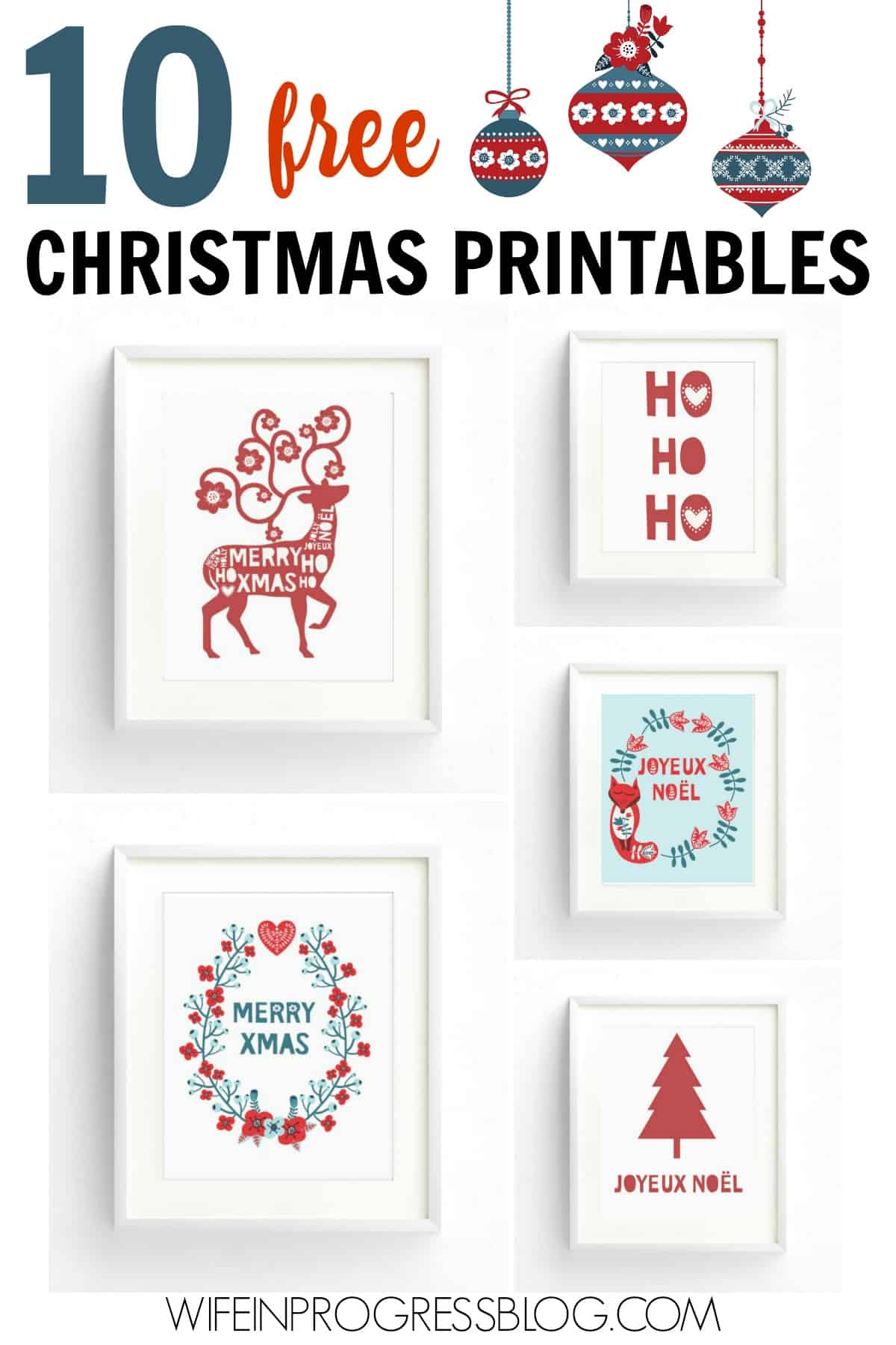 10 FREE Christmas printables for you. Just download and print for instant holiday decor!