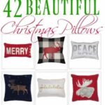 42 Beautiful Christmas Pillows and a group of six holiday-inspired pillows below