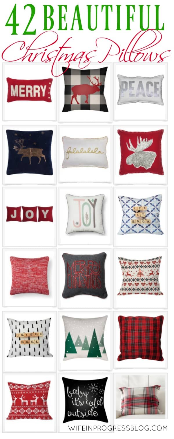 42 Christmas throw pillows you're going to want to buy this holiday season!