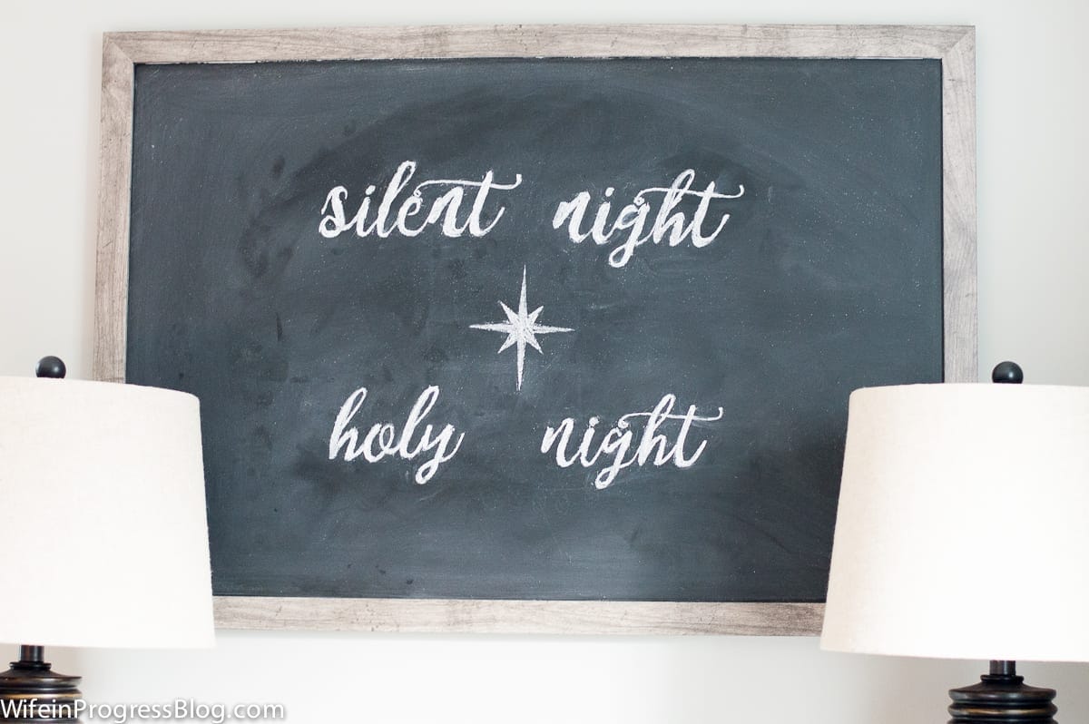 Christmas chalkboard lettering