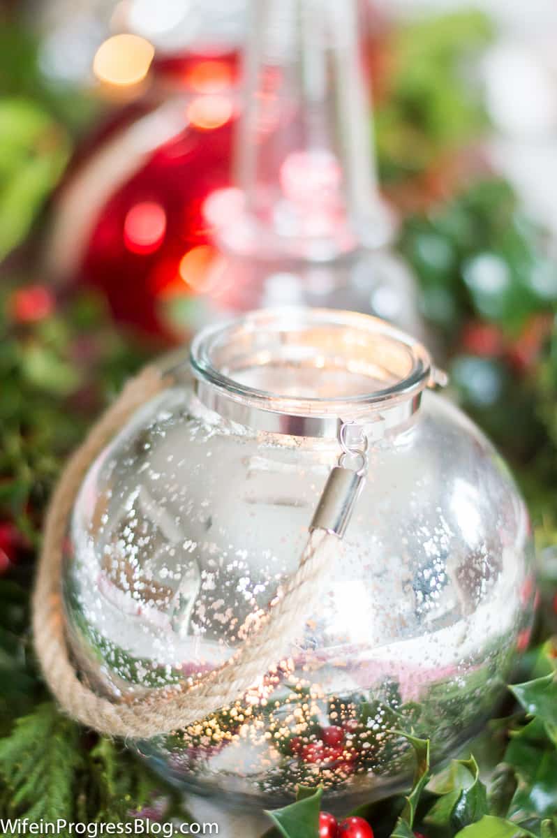 Mercury glass always has a place in my Christmas table decorations!