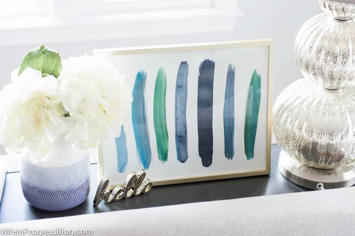 Easy DIY Shades of Blue Wall Art