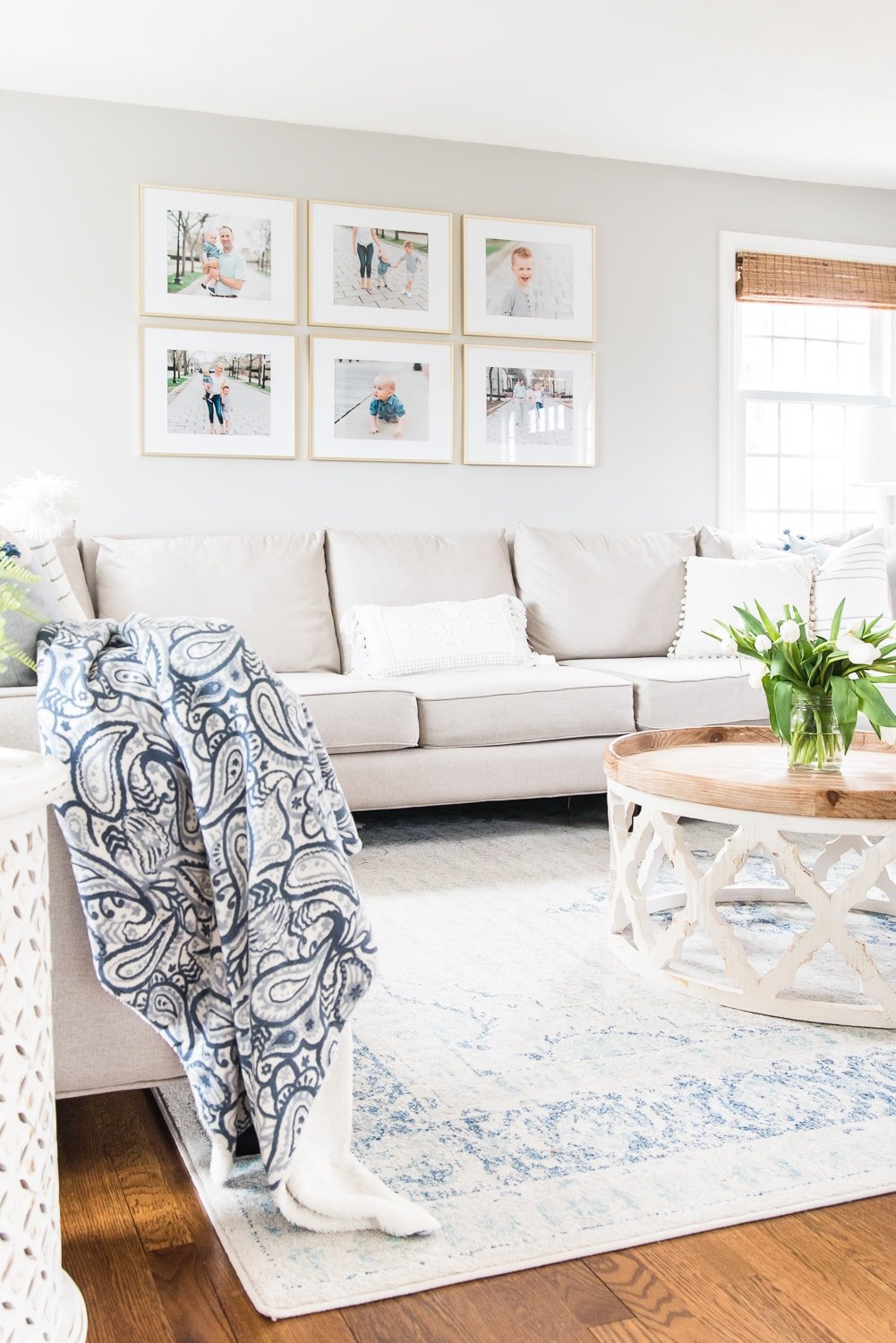 living room with coffee table