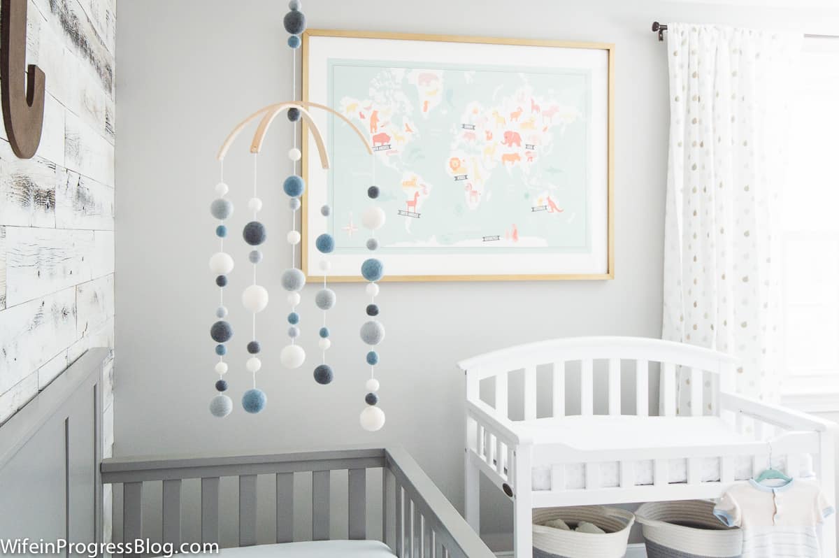 Turquoise and grey baby 2024 room