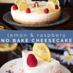 no bake lemon raspberry cheesecake