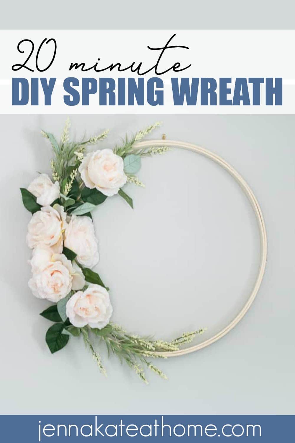 This easy DIY spring wreath takes only 20 minutes to make and will look perfect on your front door or anywhere in your home!