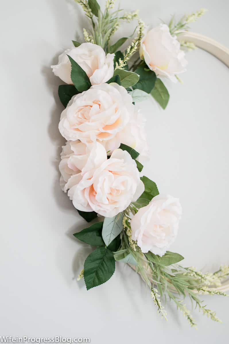 simple DIY floral wreath
