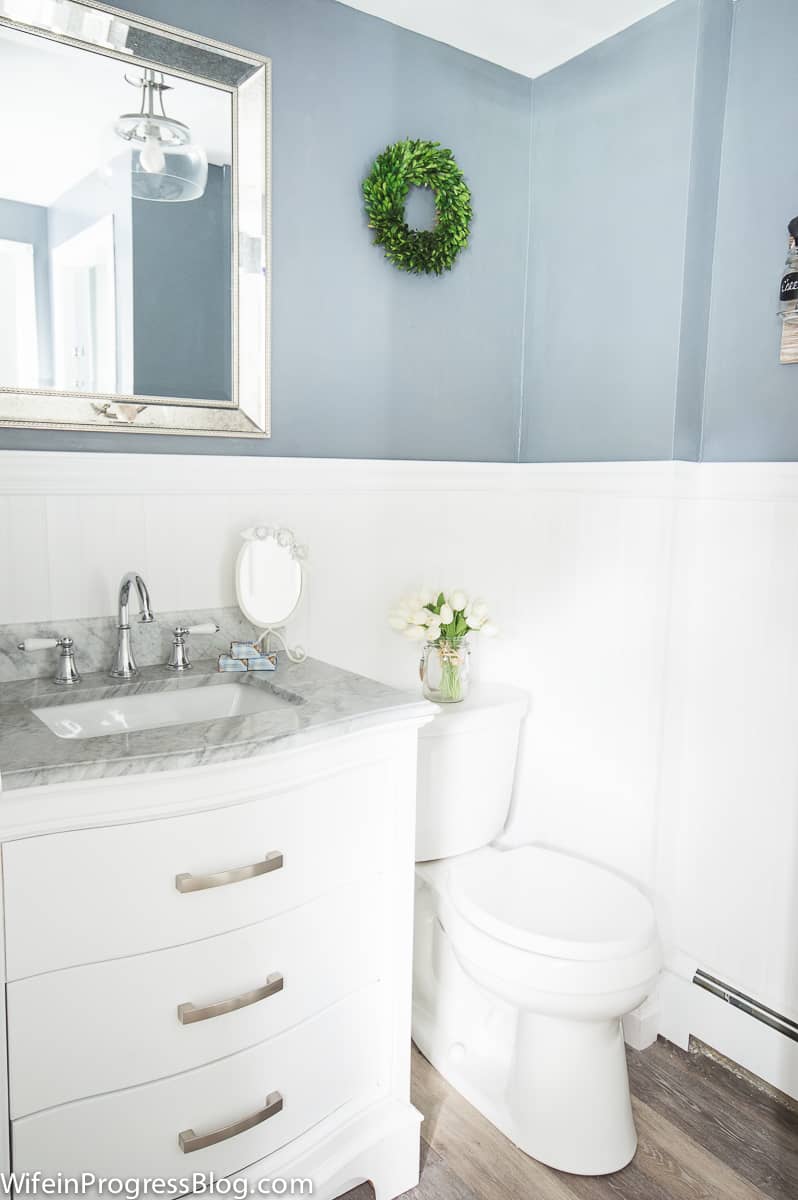 Coastal Style Bathroom Makeover