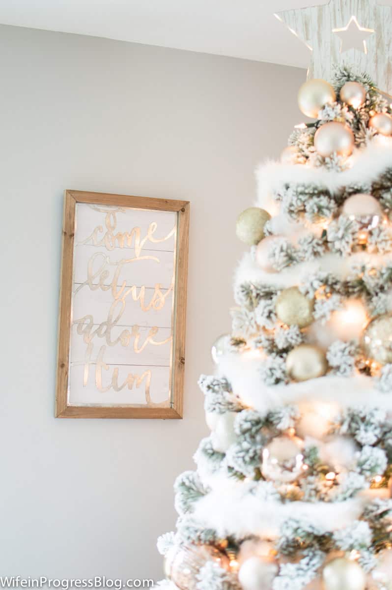 O Come sign - Christmas shiplap decor