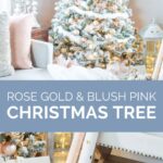 rose gold and blush pink Christmas tree