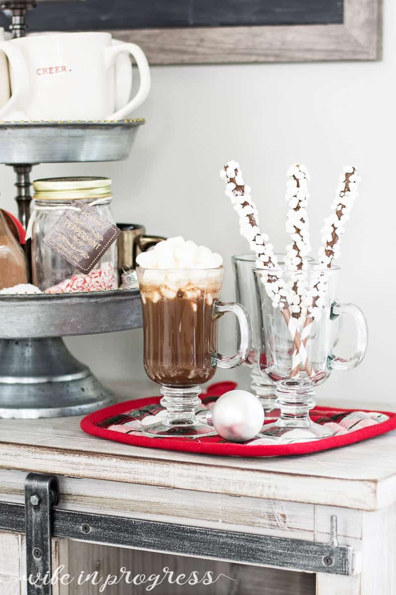 Hot chocolate bar for Christmas