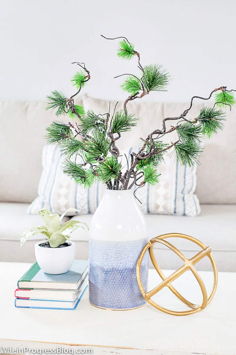 Working in odd numbers (especially 3) is a simple tip to bring your coffee table styling to the next level